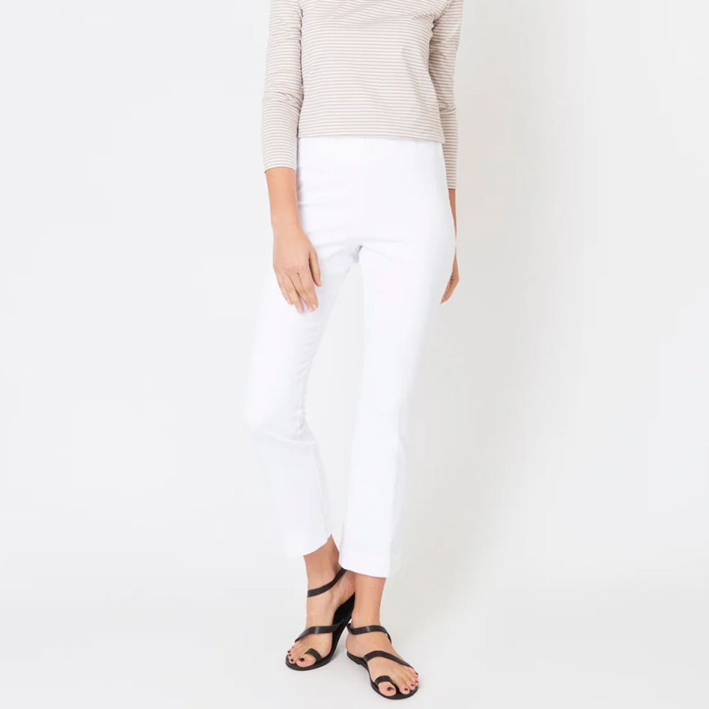 ANN MASHBURN White Boot Cut Pants